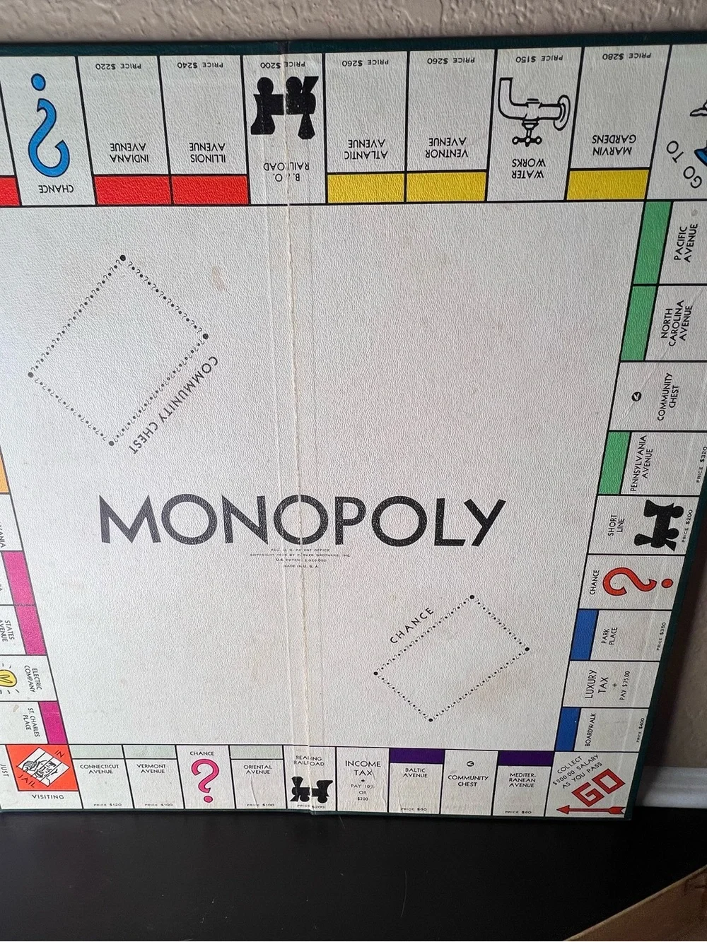 Vintage 1940s Monopoly White Box Game, Parker Trading Game, Grand Hotel Houses